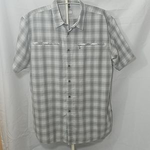 The North Face Grey and White Short Sleeve Shirt